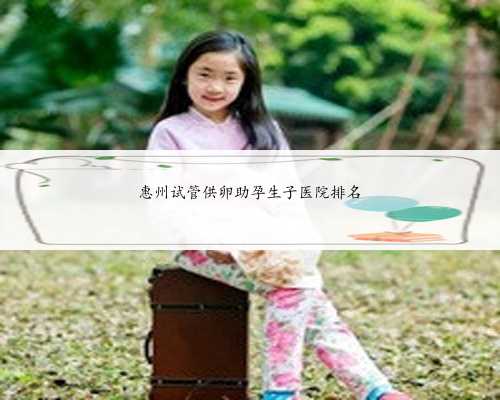 惠州试管供卵助孕生子医院排名